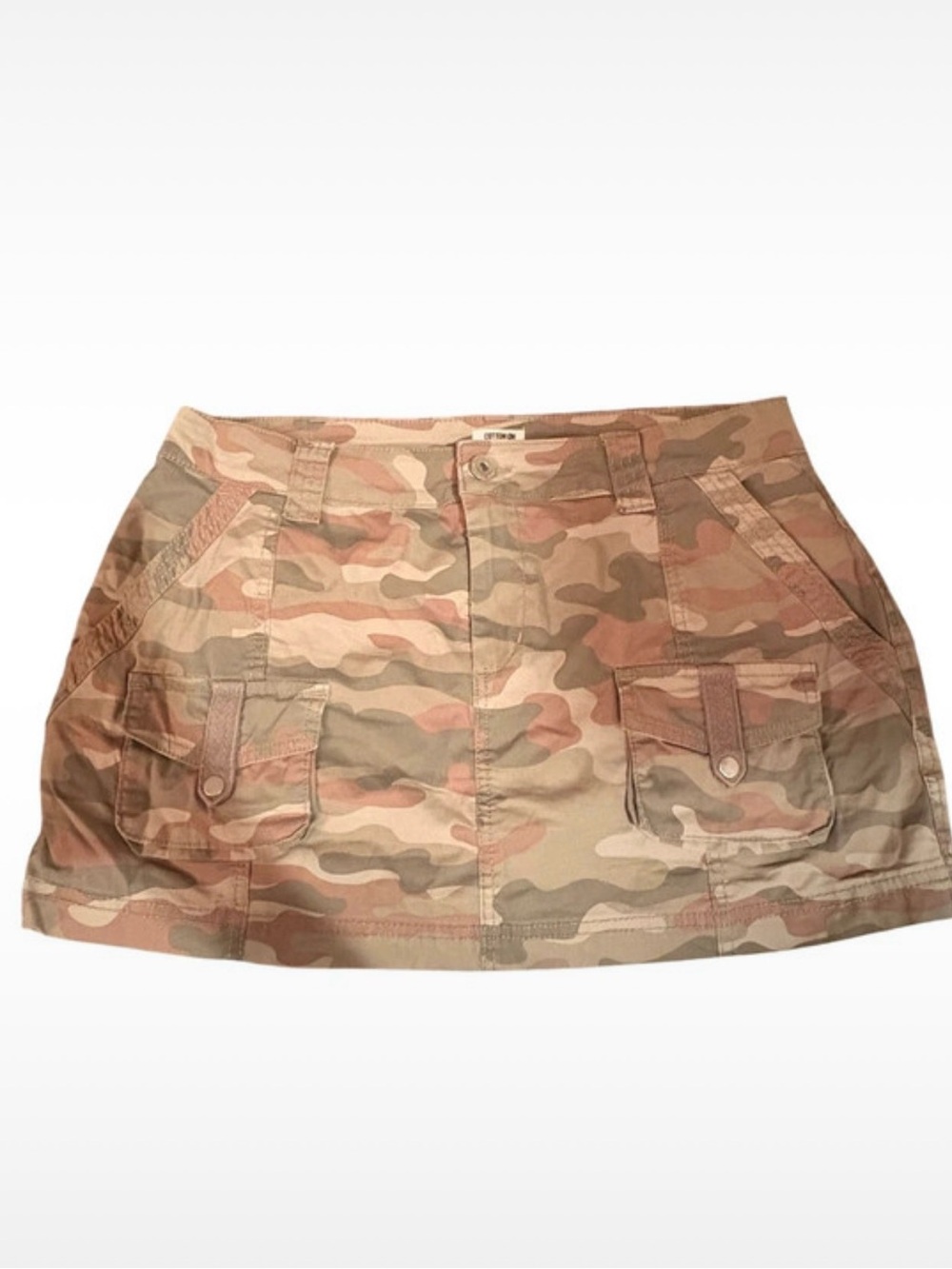 Cotton On Camouflage Mini Skirt in Green & Tan